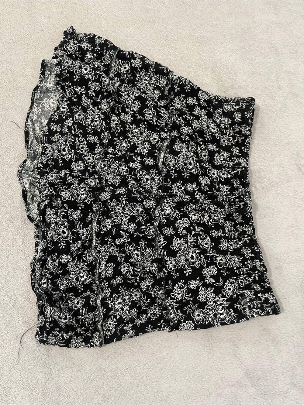 Good Luck Gem Black and White Floral High Waist Shorts
